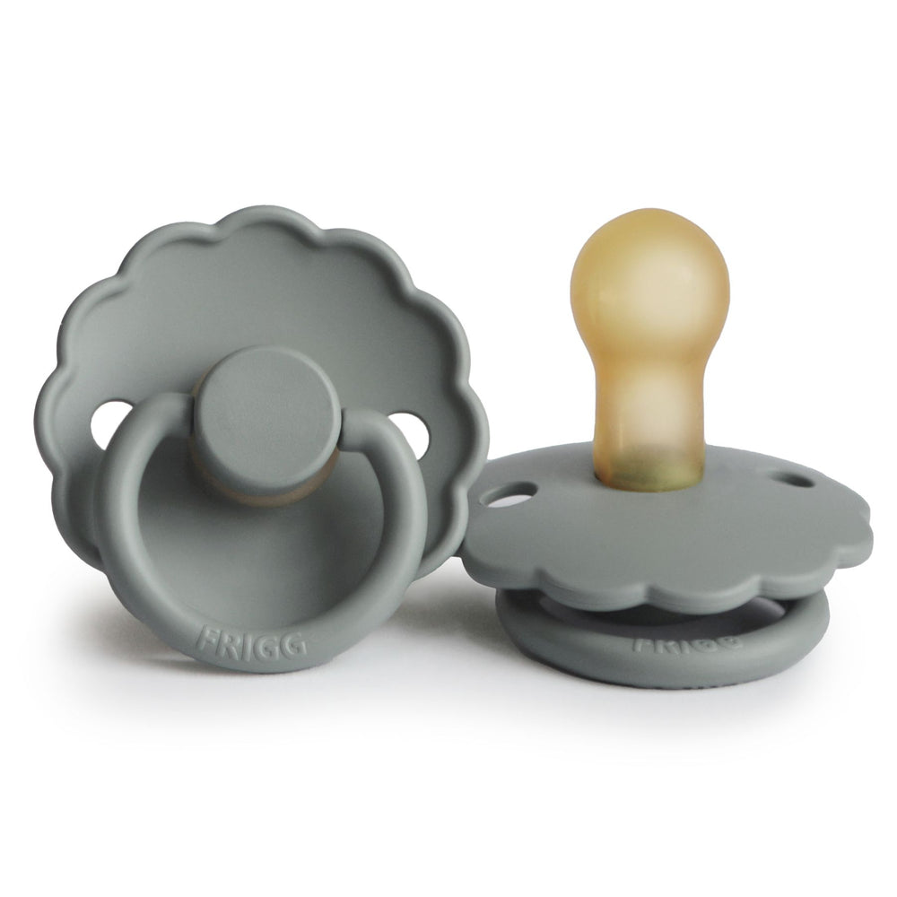 FRIGG Daisy Natural Rubber Pacifier - French Gray 2-Pack