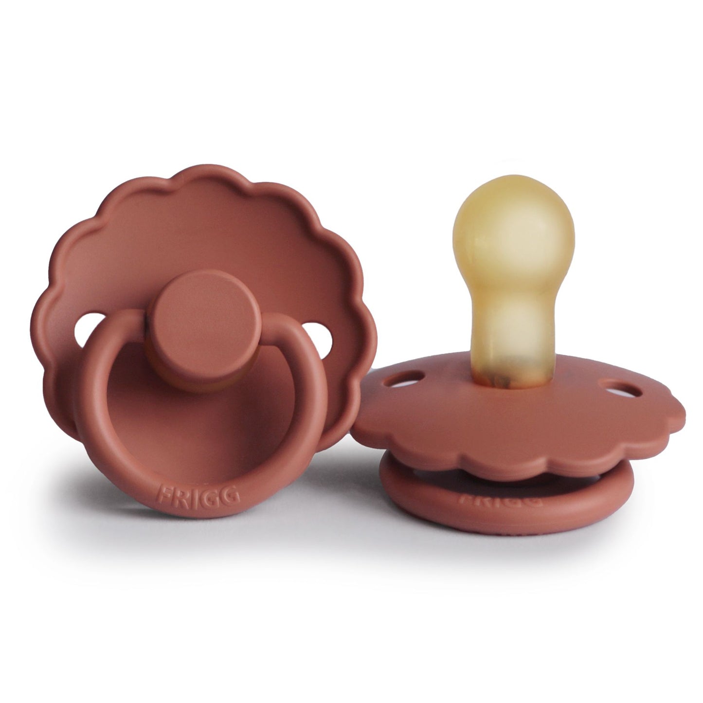 
                  
                    FRIGG Daisy Natural Rubber Pacifier - Baked Clay 2-Pack
                  
                