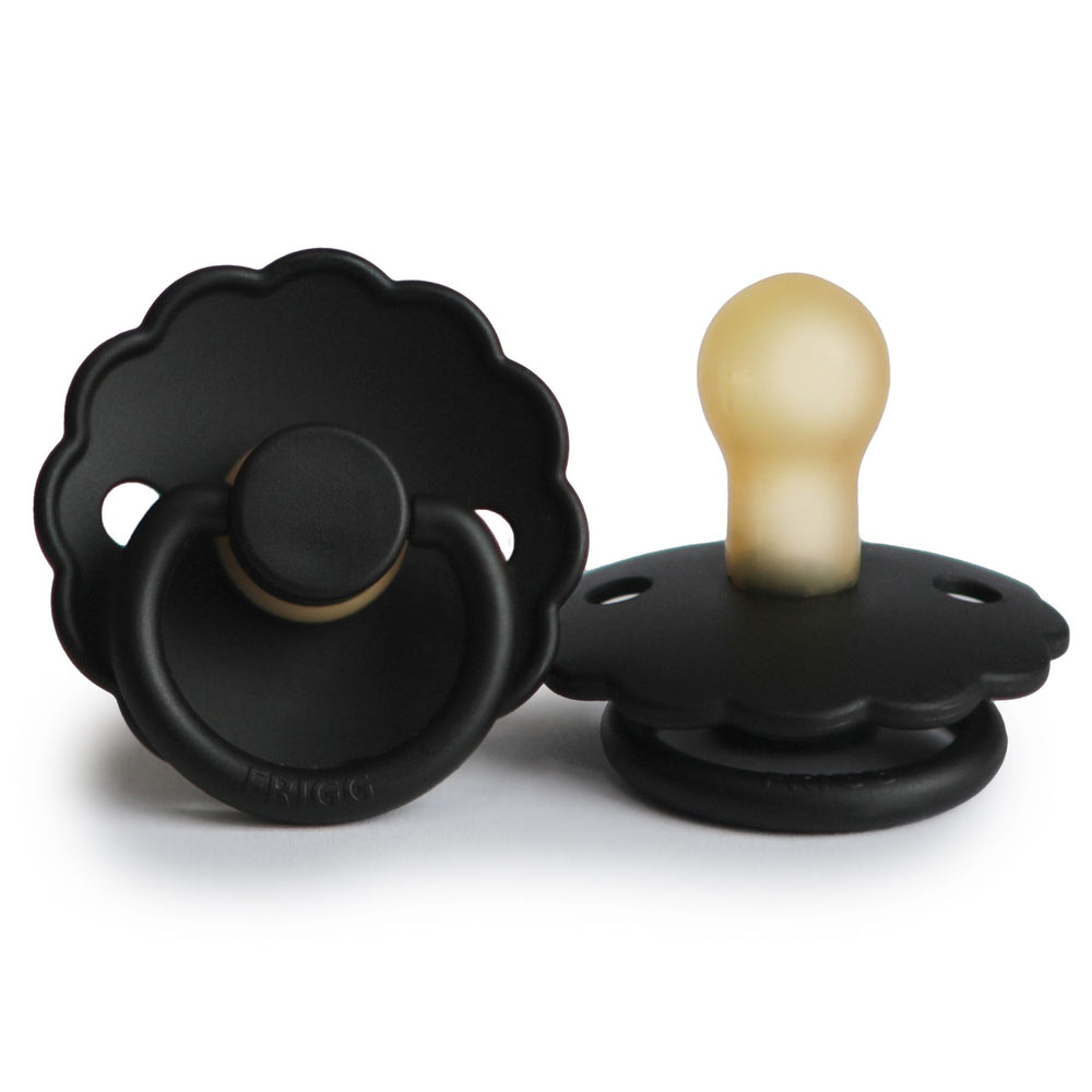 
                  
                    FRIGG Daisy Natural Rubber Pacifier - Jet Black 2-Pack
                  
                