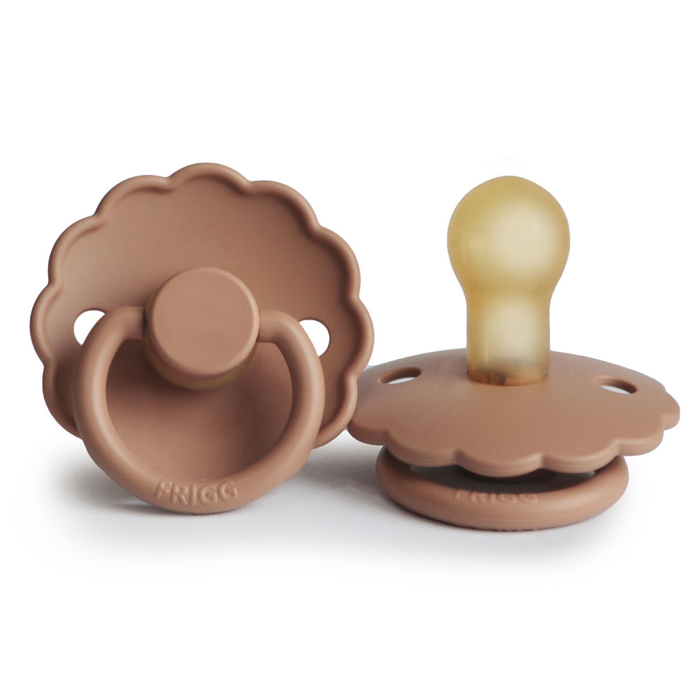 
                  
                    FRIGG Daisy Natural Rubber Pacifier - Peach Bronze 2-Pack
                  
                