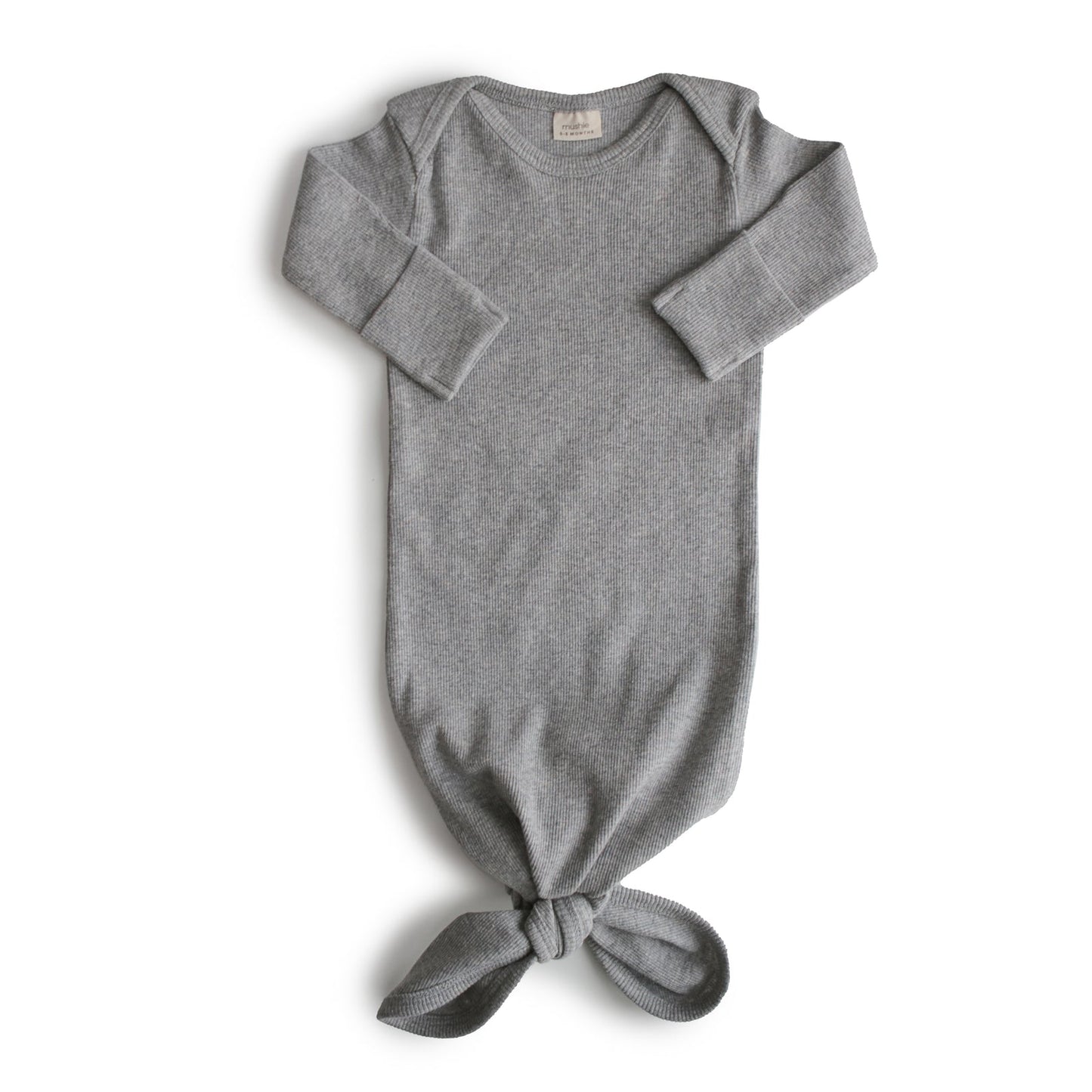 
                  
                    Ribbed Knotted Baby Gown (Gray Melange)
                  
                