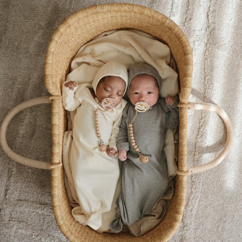 
                  
                    Ribbed Knotted Baby Gown (Gray Melange)
                  
                