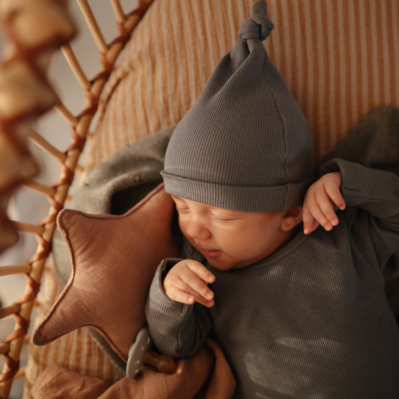 
                  
                    Ribbed Baby Beanie (Grey Melange)
                  
                