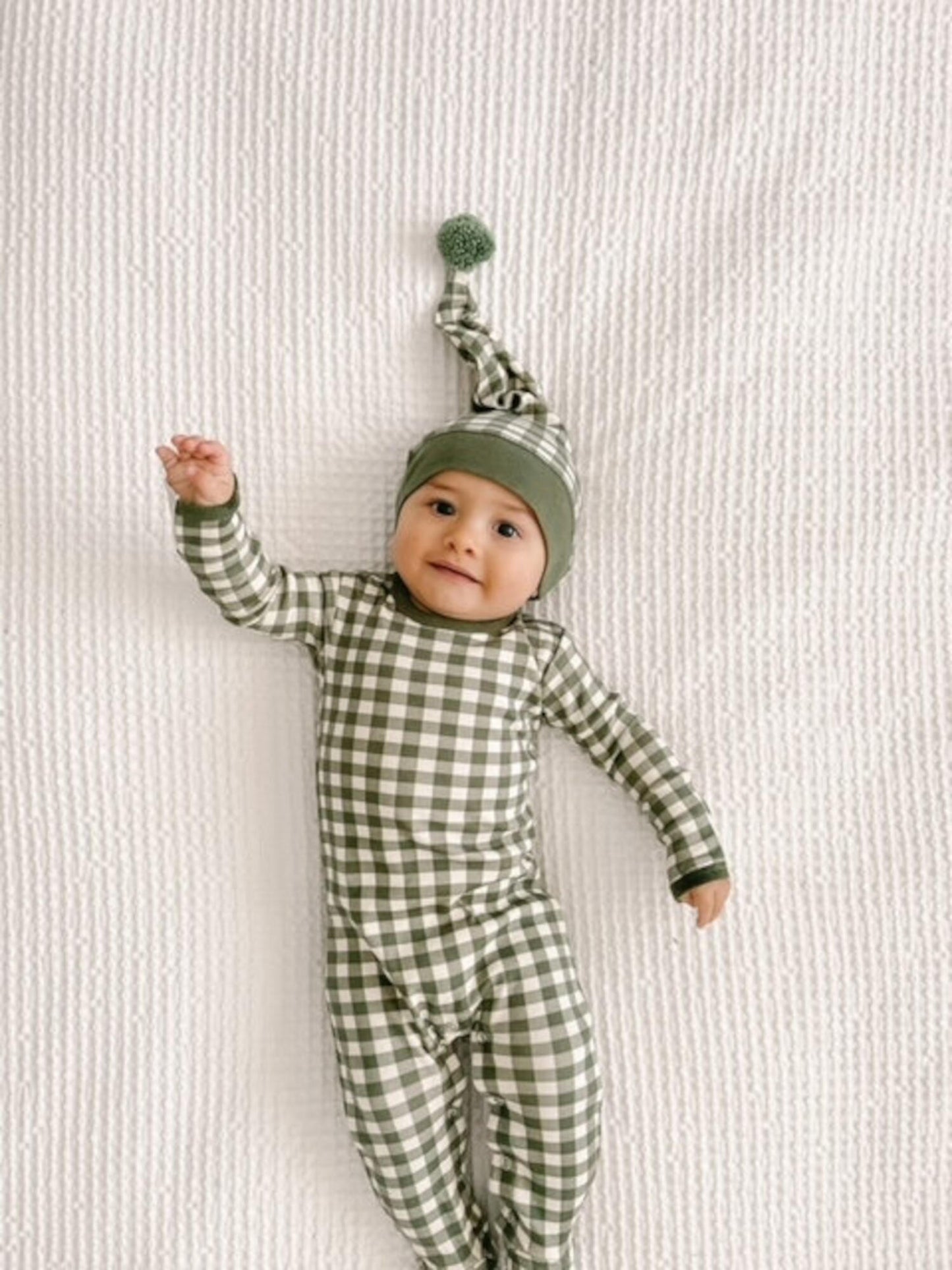 
                  
                    Organic Holiday Footie & Cap Set in Christmas Eve Plaid
                  
                