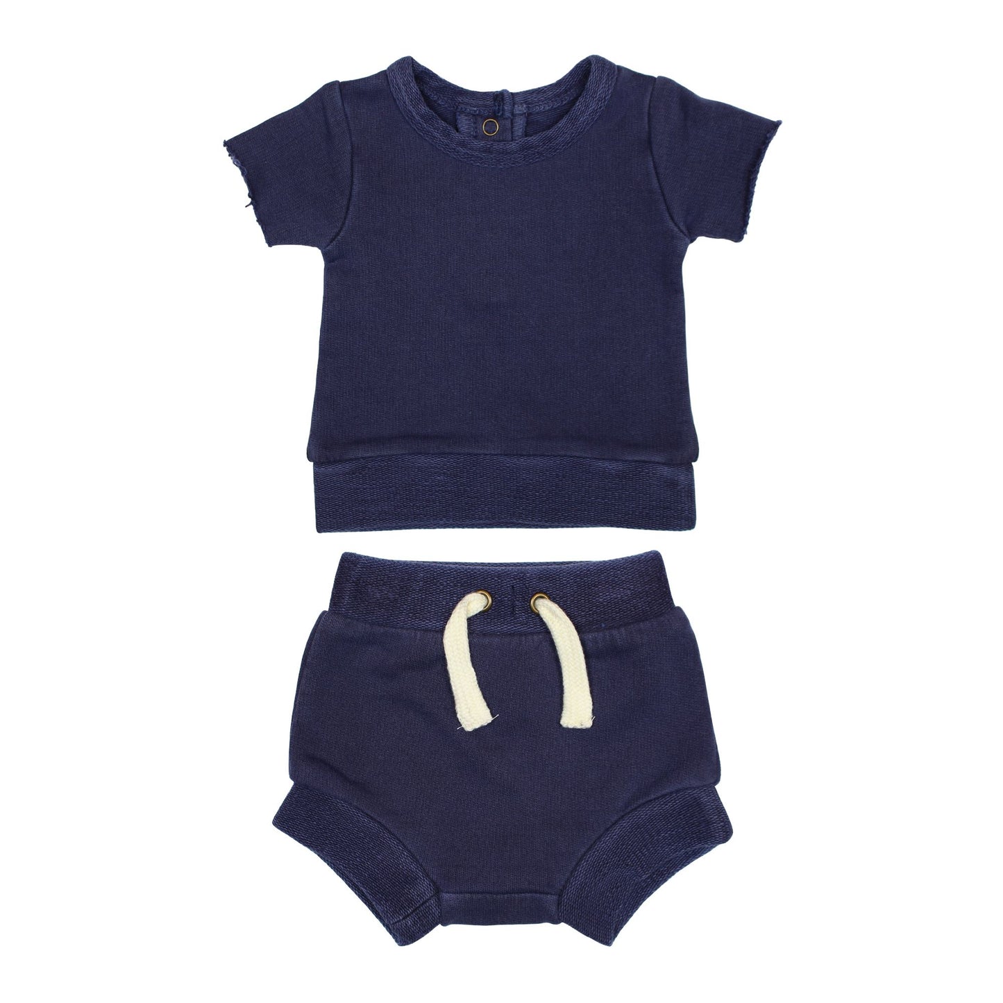 
                  
                    French Terry Tee & Shorties Set in Indigo
                  
                