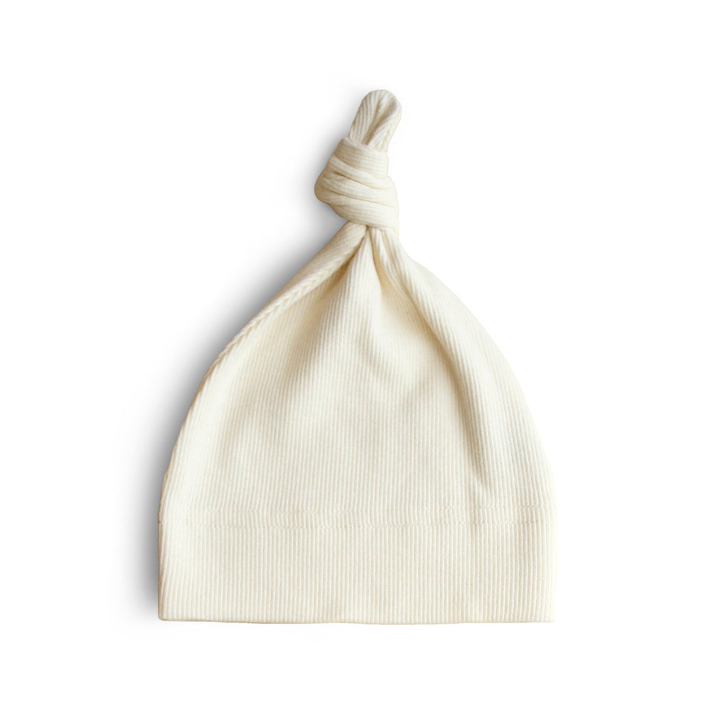 Ribbed Baby Beanie (Ivory)
