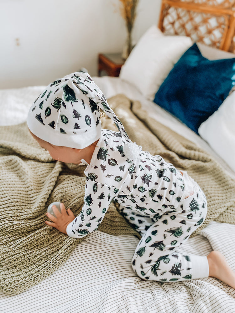 
                  
                    Organic Holiday Kids' PJ & Cap Set in Oh Christmas Tree
                  
                