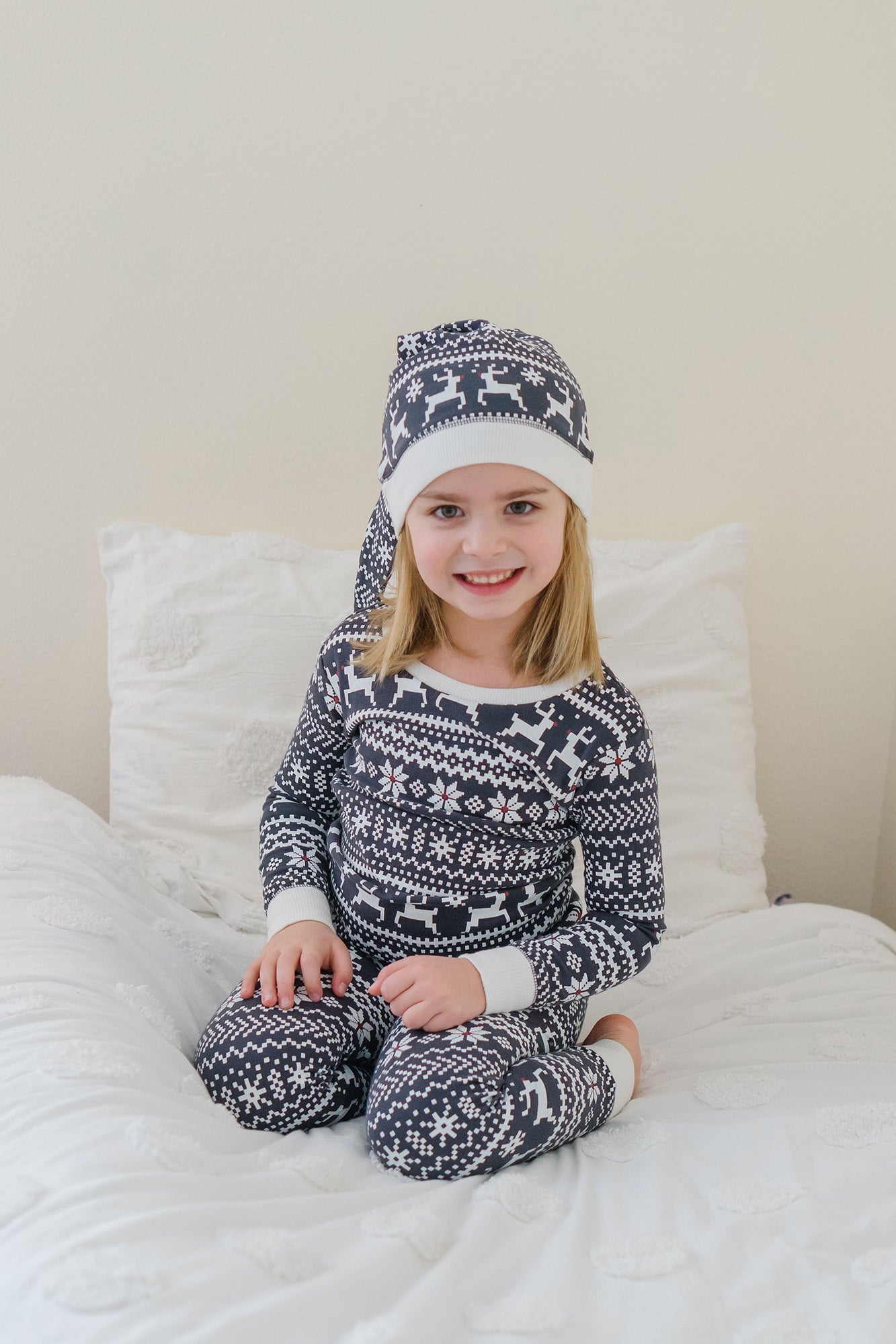 
                  
                    Organic Holiday Kids' PJ & Cap Set in Rudolph
                  
                