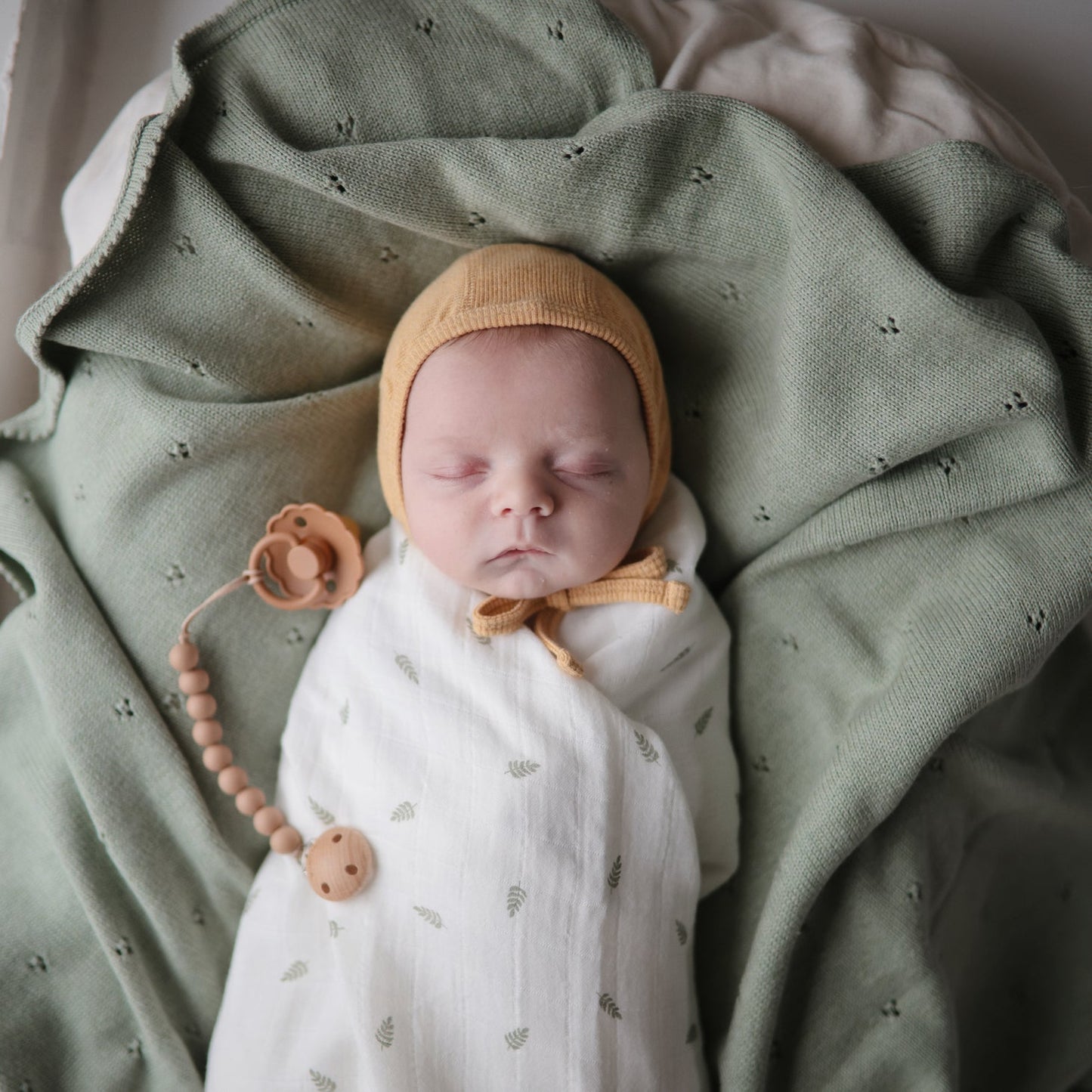 
                  
                    Muslin Swaddle Blanket Organic Cotton (Leaves)
                  
                