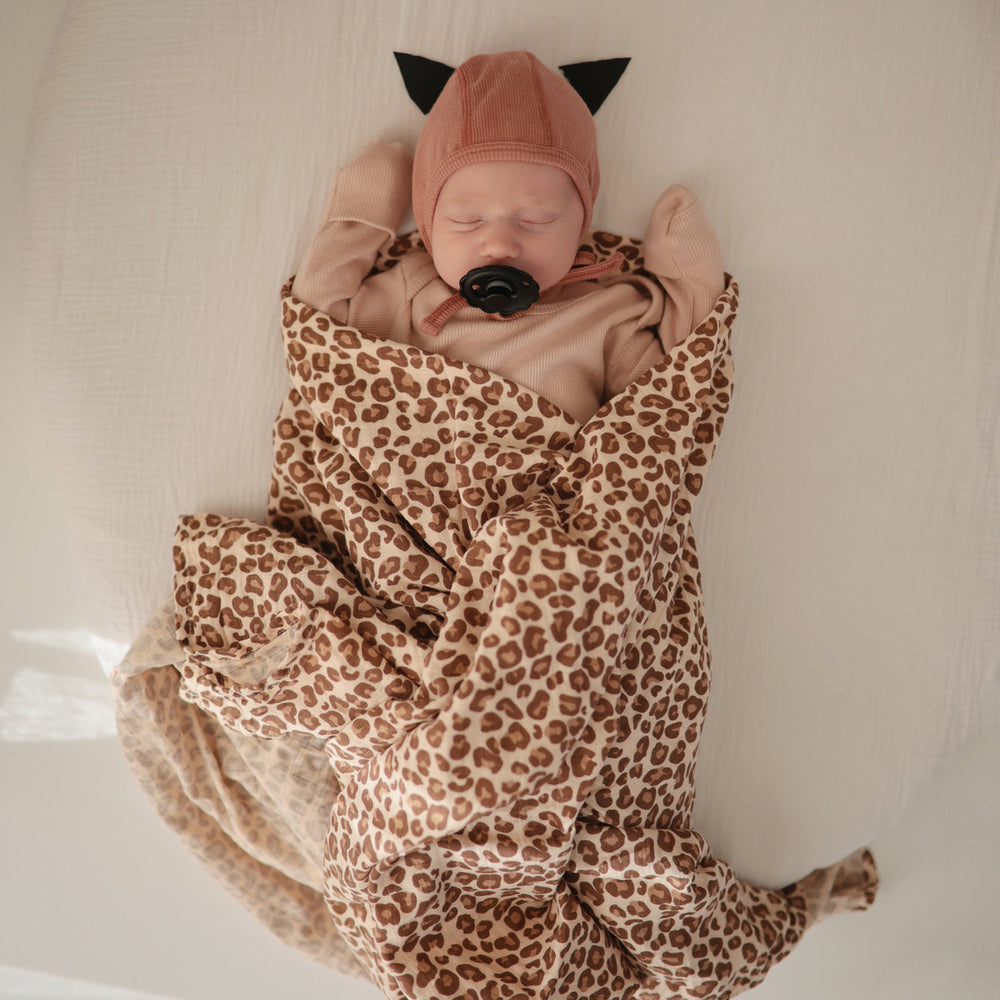 
                  
                    Muslin Swaddle Blanket Organic Cotton (Leopard)
                  
                