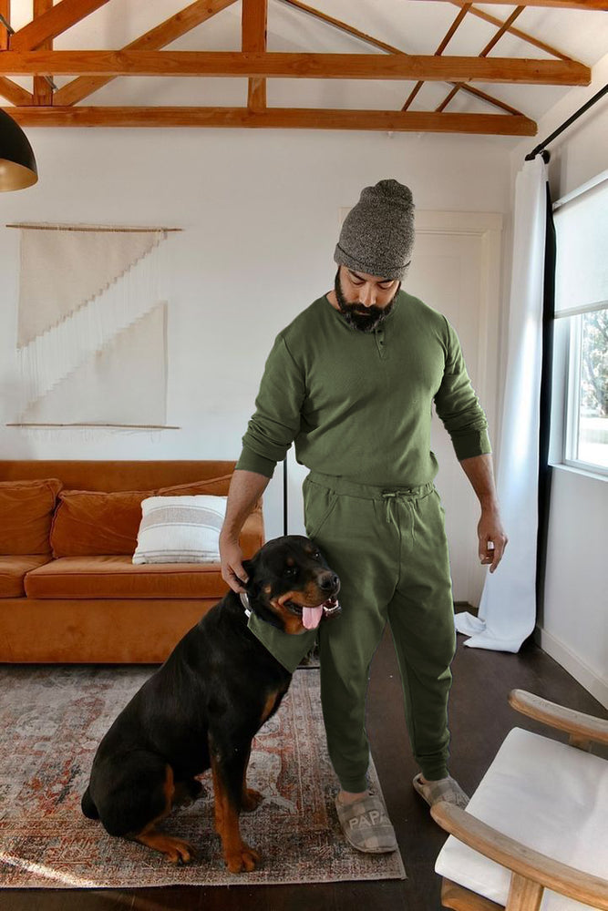 
                  
                    Organic Thermal Men's Lounge Set in Forest
                  
                