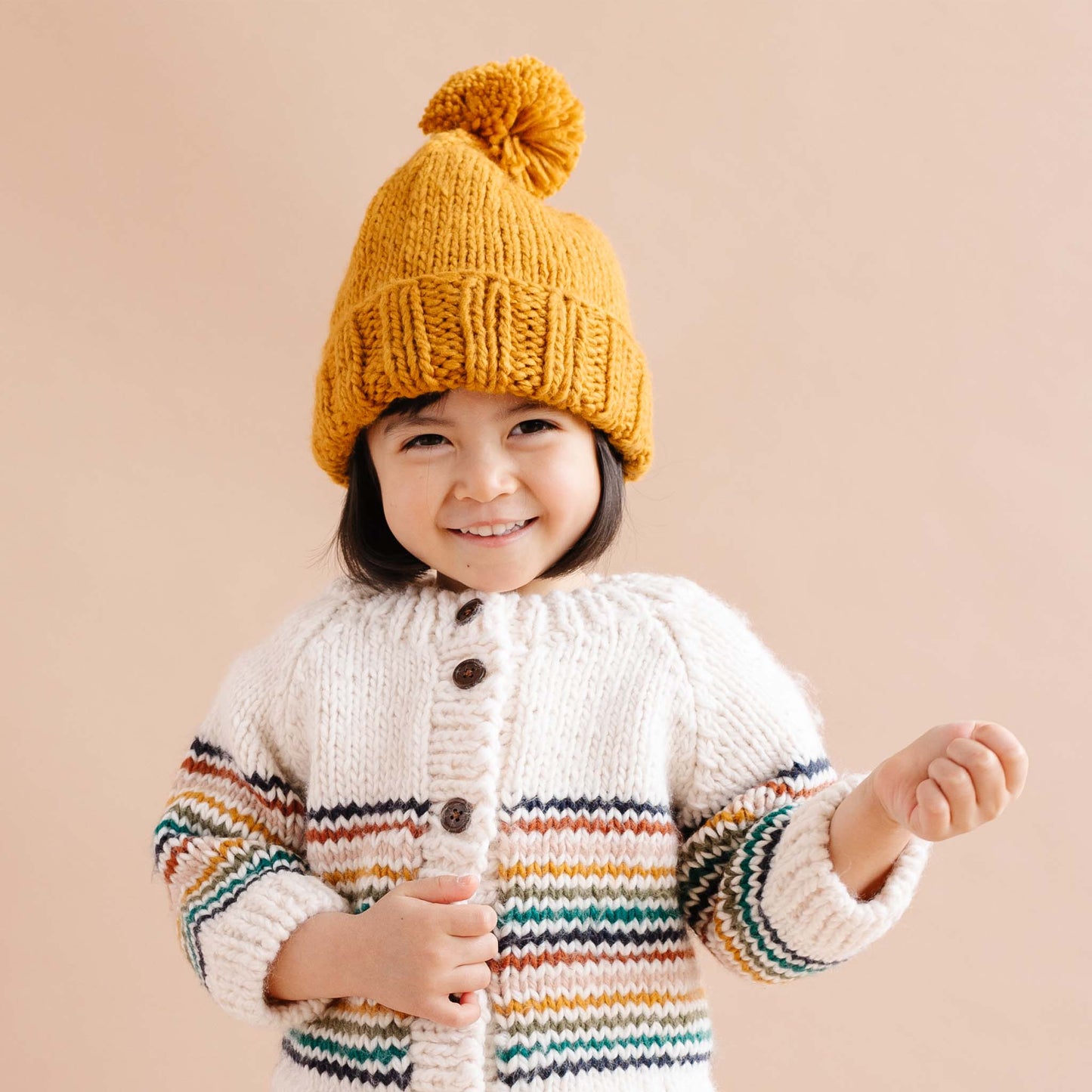 
                  
                    Mustard Classic Pom Hat
                  
                