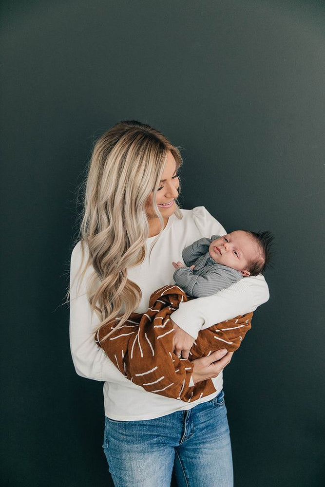 
                  
                    Mustard Mudcloth Muslin Swaddle Blanket
                  
                