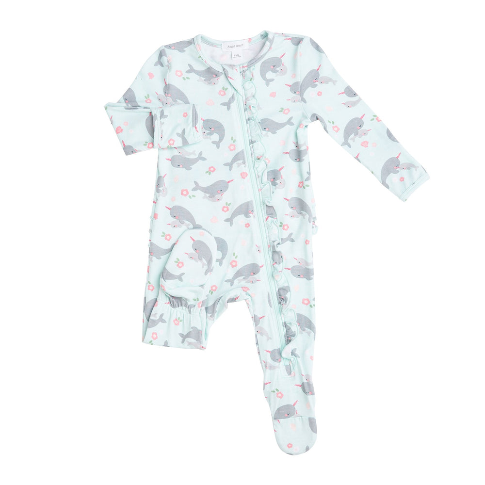 
                  
                    Narwhals Ruffle Zipper Footie
                  
                