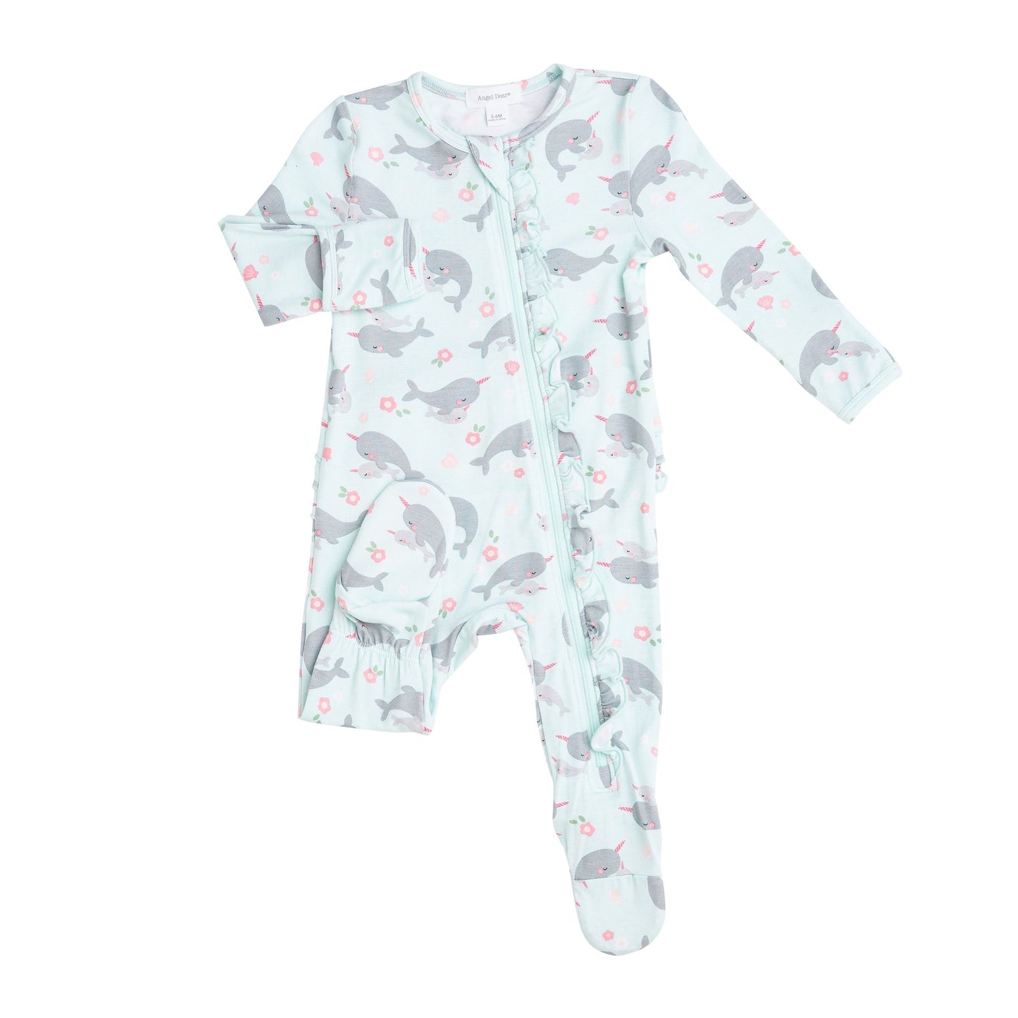 
                  
                    Narwhals Ruffle Zipper Footie
                  
                
