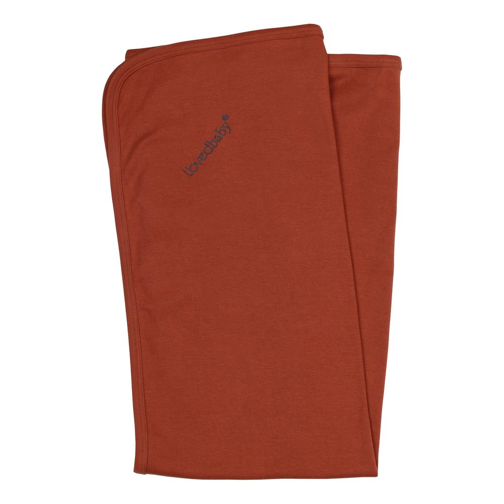 Organic Swaddling Blanket in Cinnamon