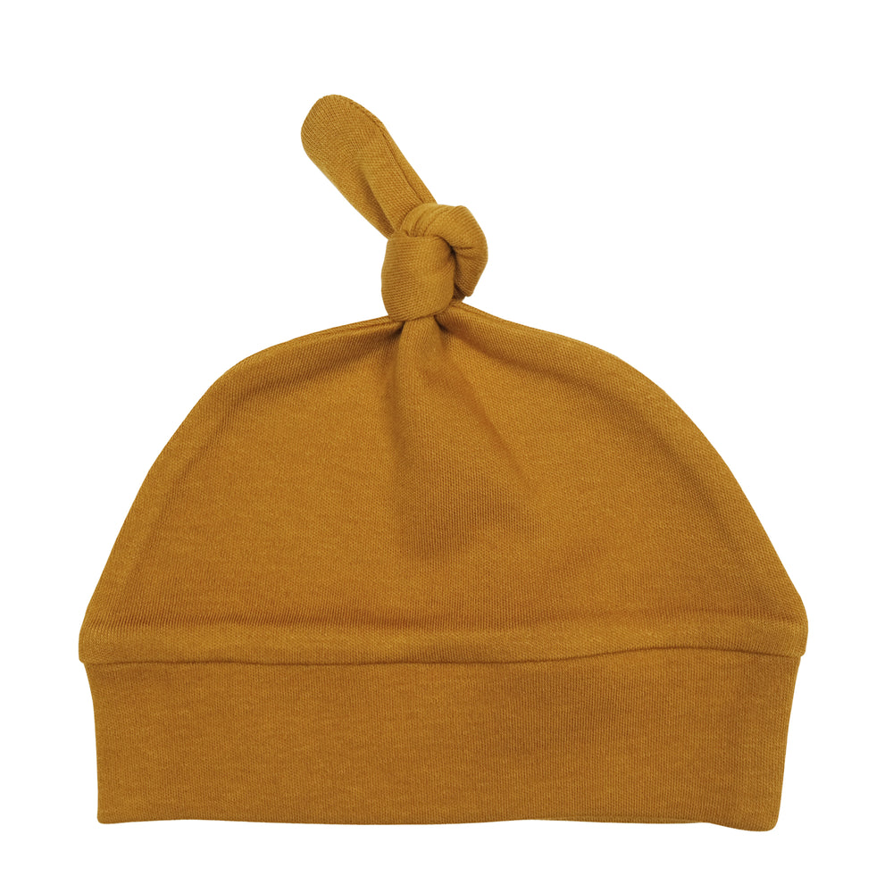 
                  
                    Organic Banded Top-Knot Hat in Butterscotch
                  
                