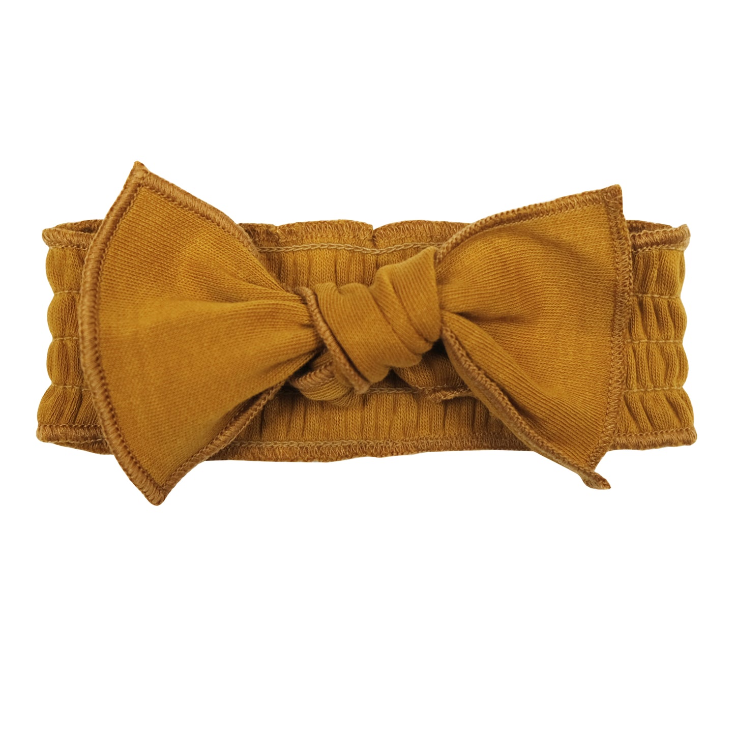 
                  
                    Organic Smocked Tie Headband in Butterscotch
                  
                
