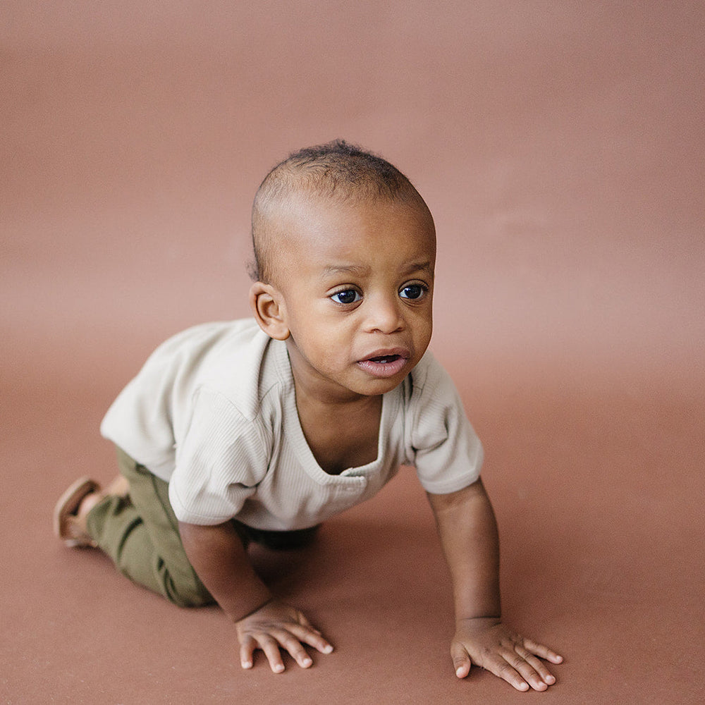 
                  
                    Oatmeal Organic Cotton Short Sleeve Snap Shirt
                  
                