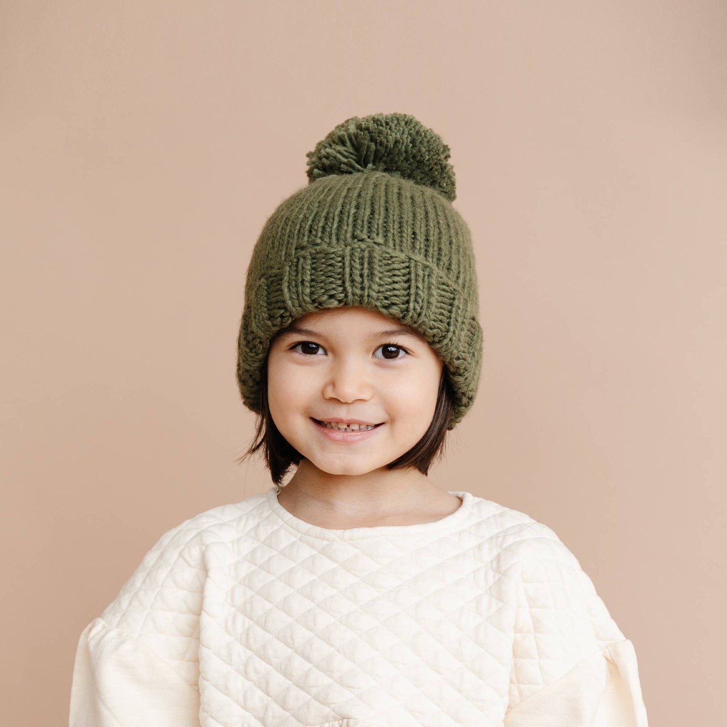 
                  
                    Olive Classic Pom Hat
                  
                