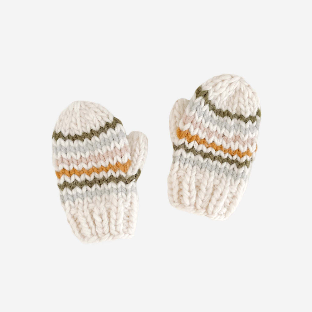 Pastel Rainbow Stripe Mittens