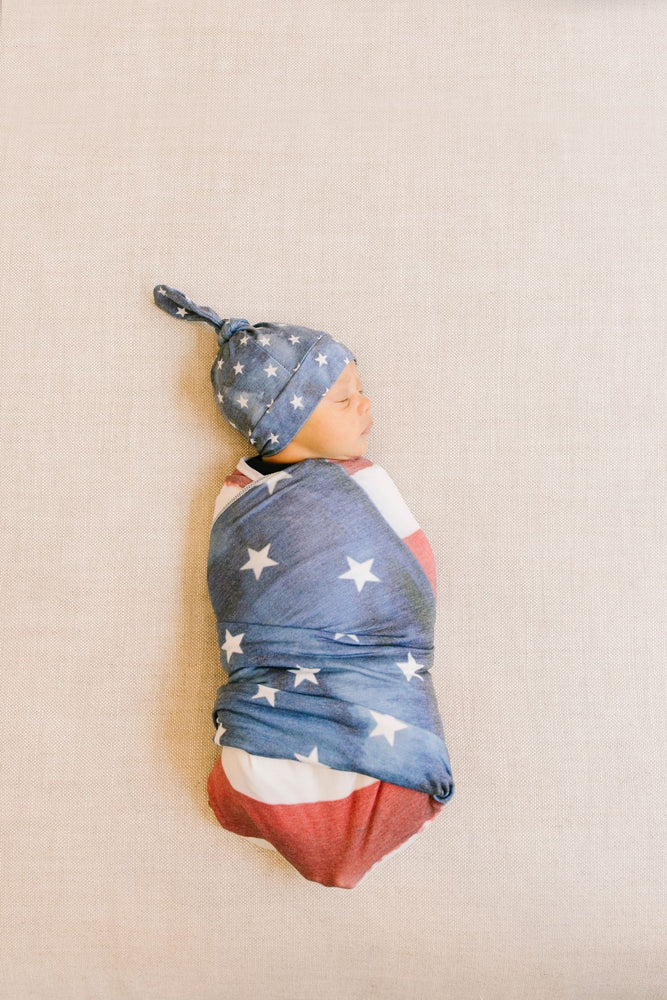 
                  
                    Patriot Newborn Top Knot Hat
                  
                