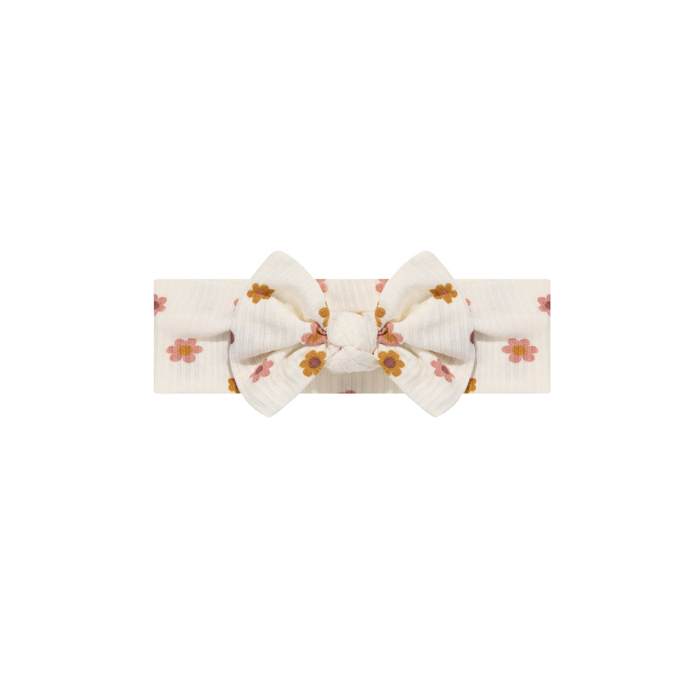 Pink Daisies Small Bow