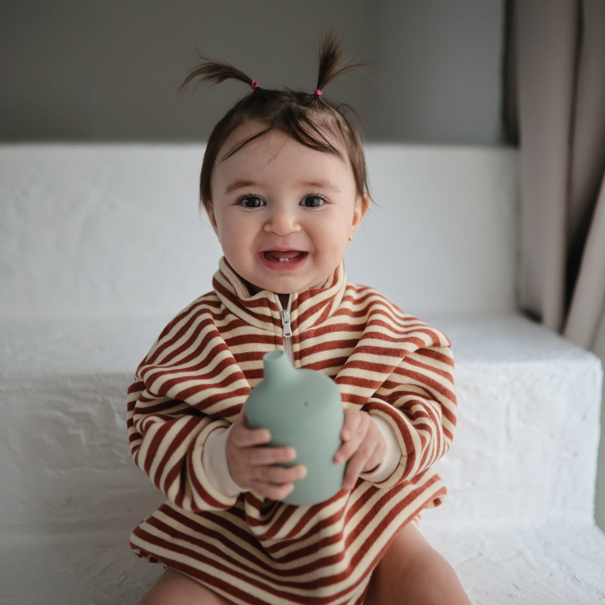 Mushie - Silicone Sippy Cup, Blush