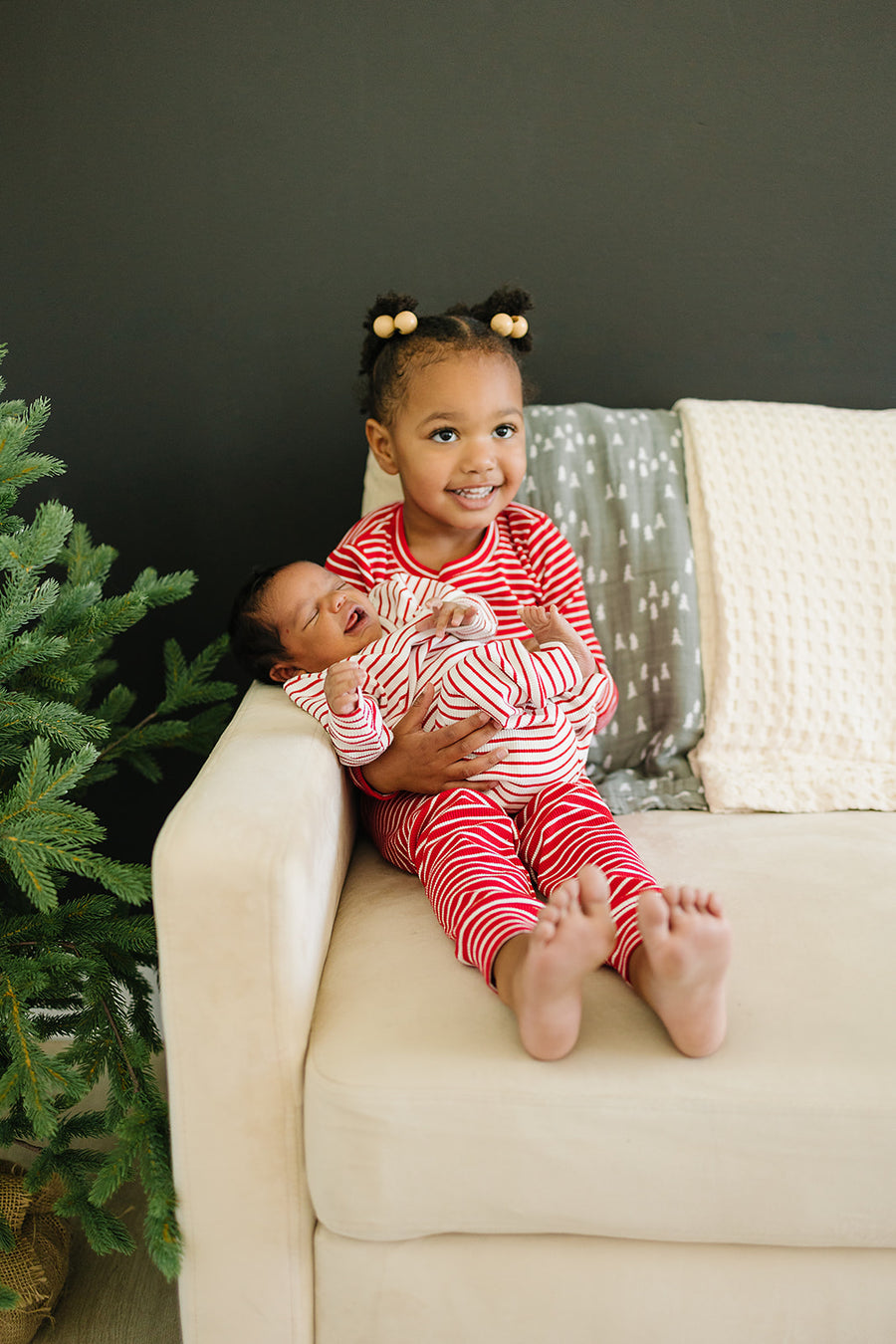 
                  
                    Red + White Ribbed Holiday Two-piece Cozy Set
                  
                