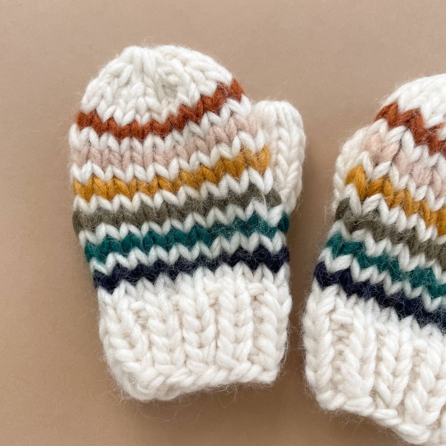
                  
                    Retro Rainbow Stripe Mittens
                  
                