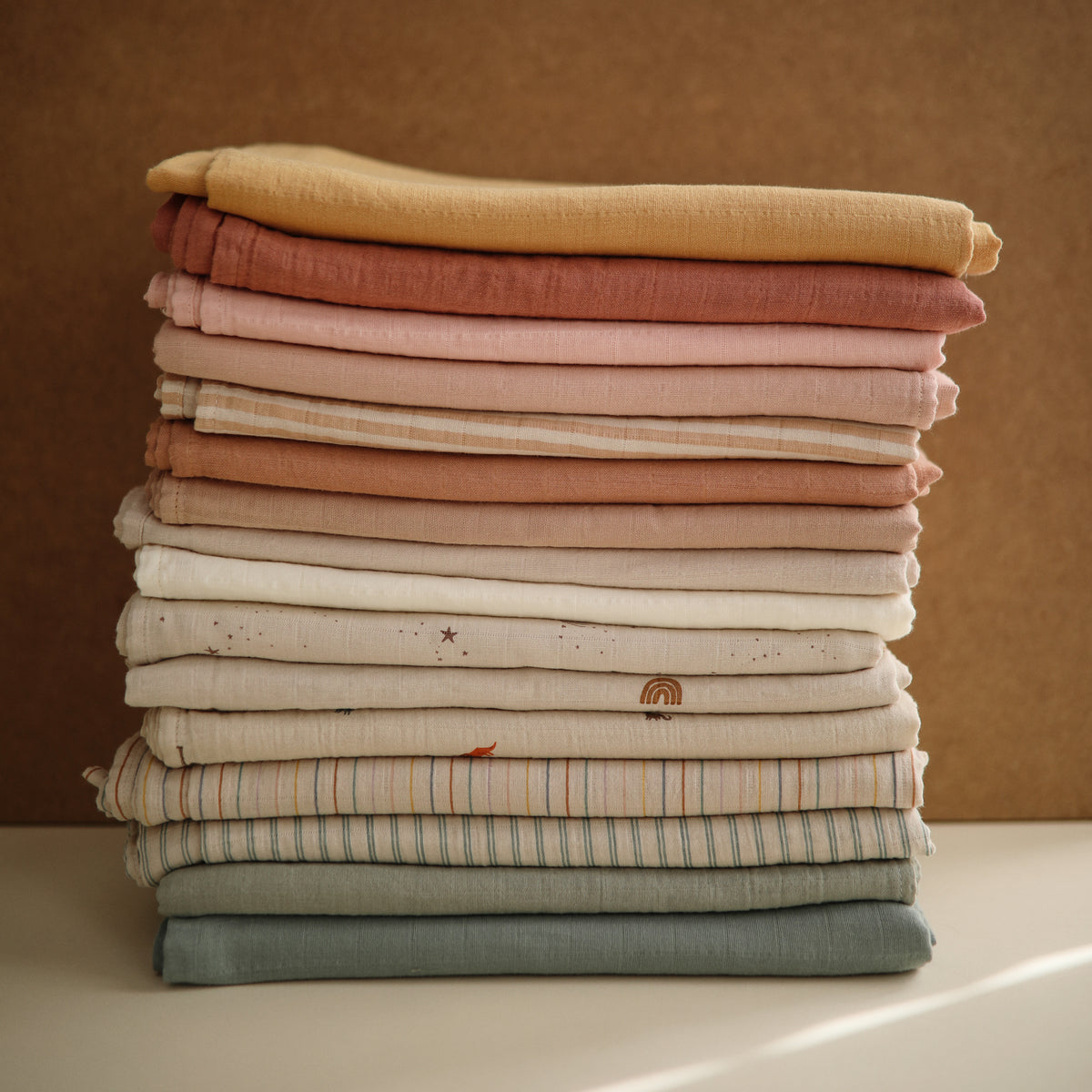 
                  
                    Muslin Swaddle Blanket Organic Cotton (Retro Stripes)
                  
                