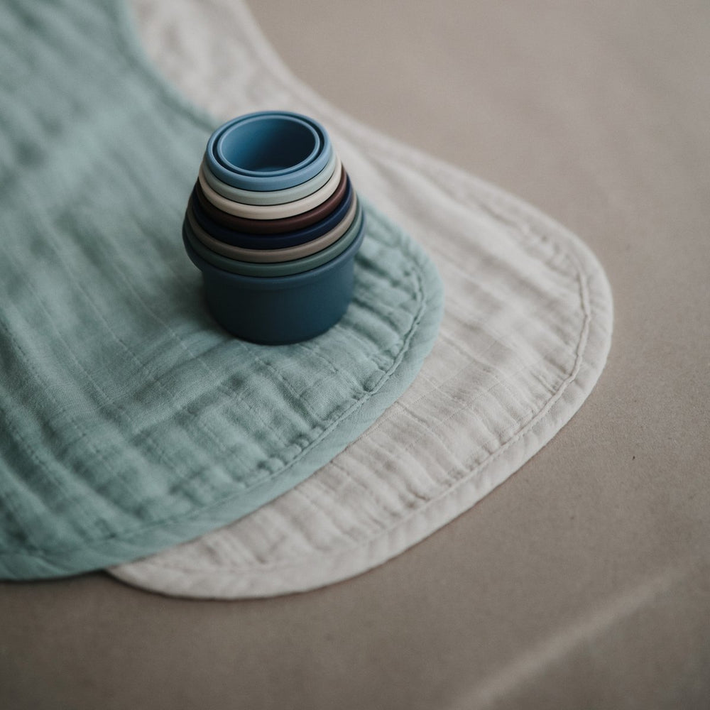 
                  
                    Muslin Burp Cloth Organic Cotton 2-Pack (Roman Green/Fog)
                  
                