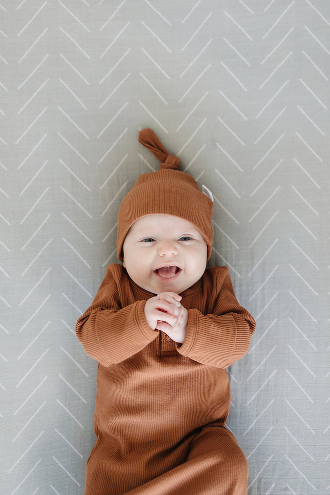 
                  
                    Mustard Organic Ribbed Newborn Knot Hat
                  
                