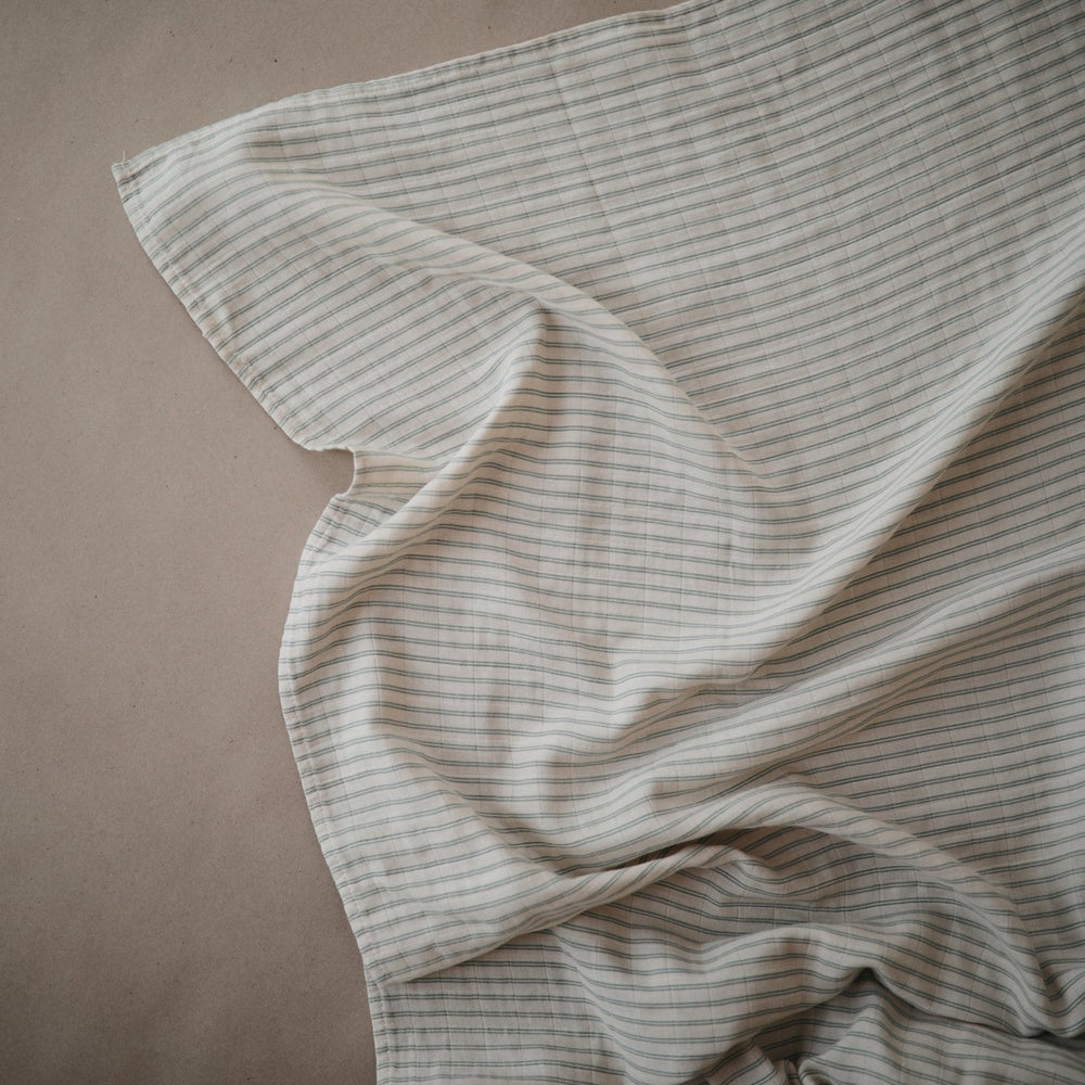 
                  
                    Muslin Swaddle Blanket Organic Cotton (Sage Stripe)
                  
                