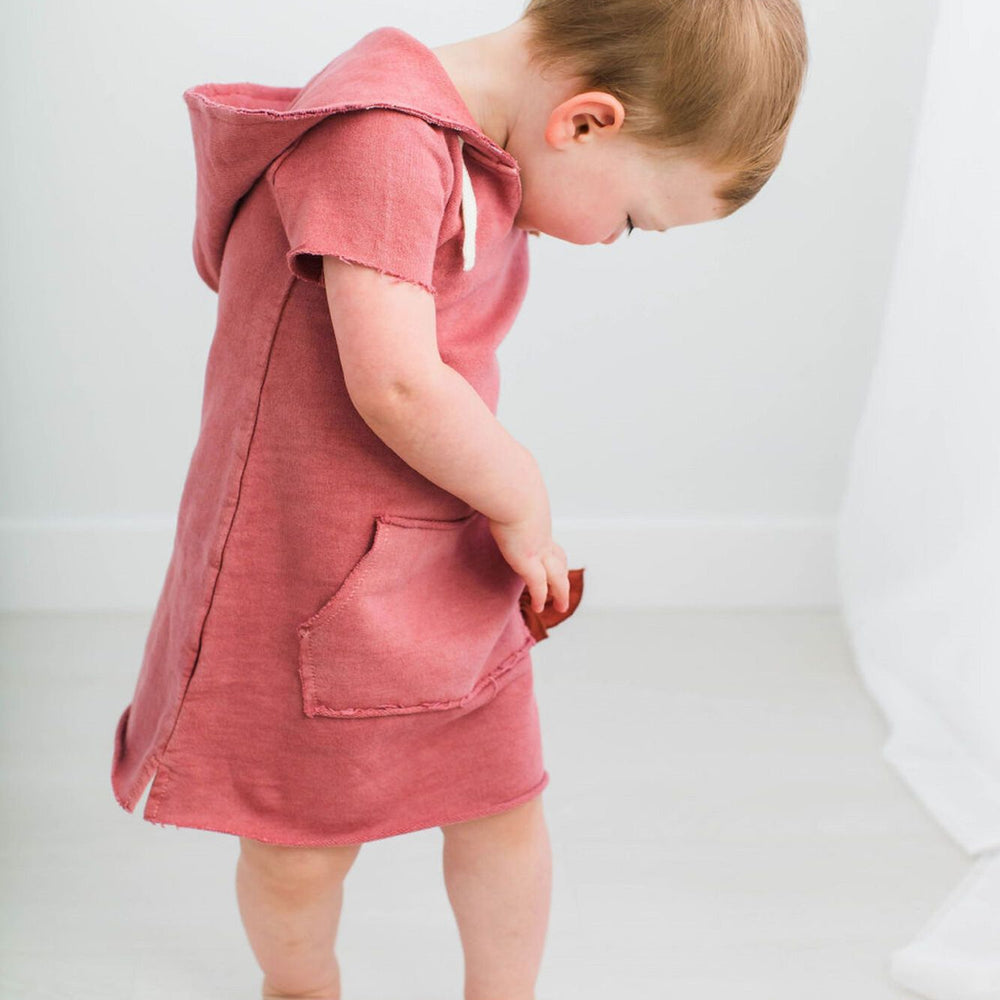 
                  
                    Kids' French Terry Hoodie Dress in Sienna
                  
                