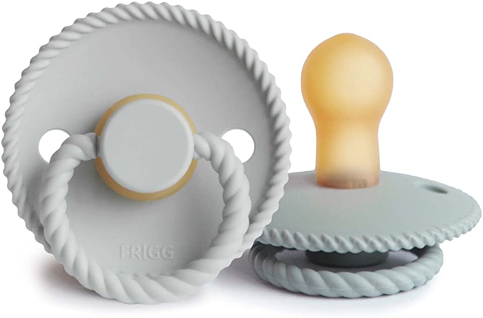 FRIGG Rope Natural Rubber Pacifier - Silver Gray/French Gray