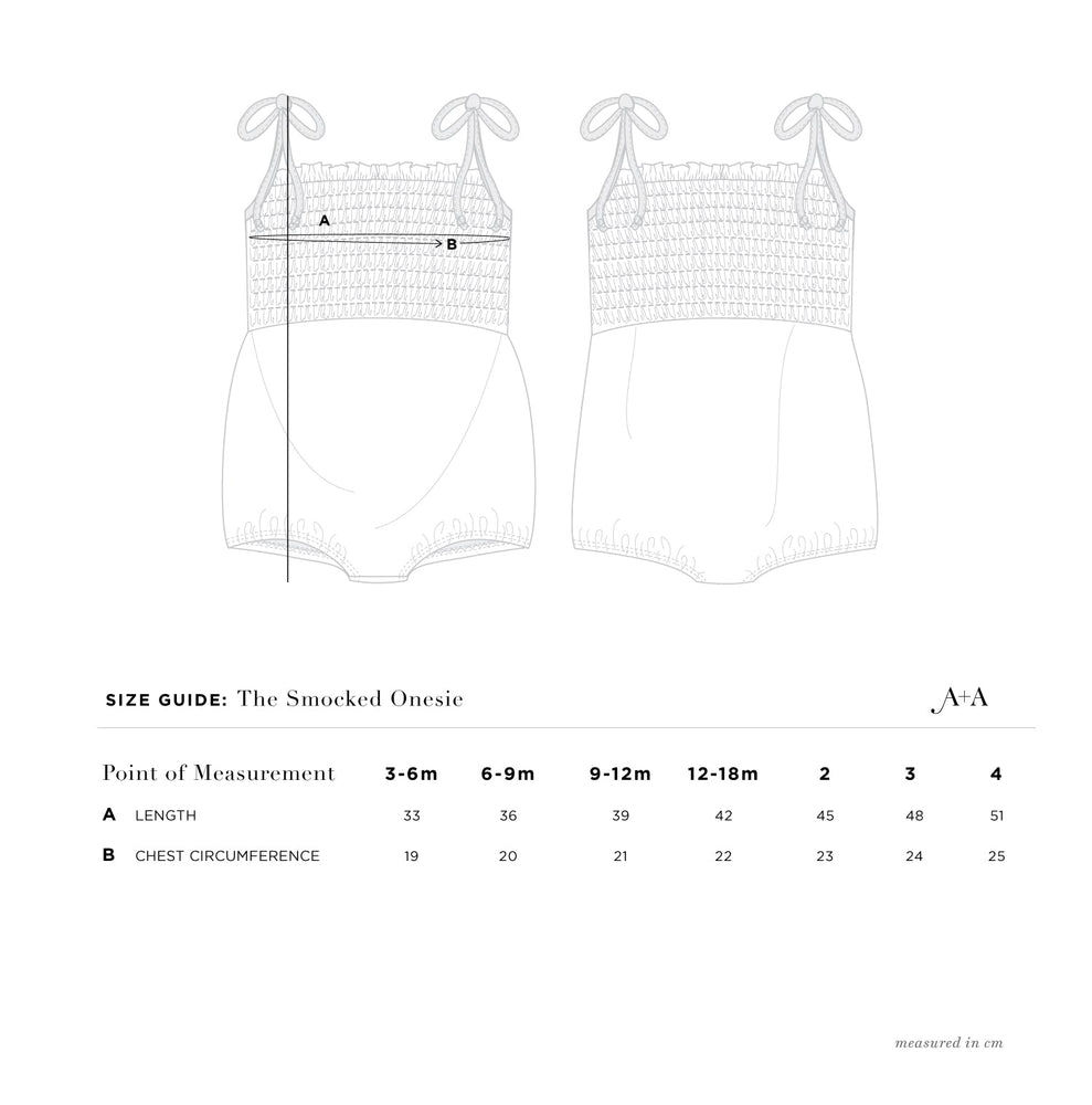 
                  
                    The Smocked Onesie in Aegean Blue
                  
                