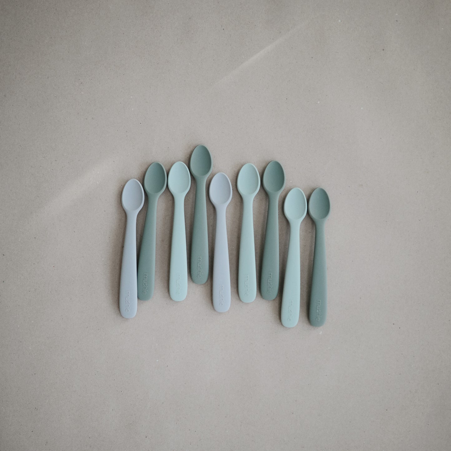 Baby Silicone Feeding Spoons (Blush/Shifting Sand) 2-Pack – Mushie