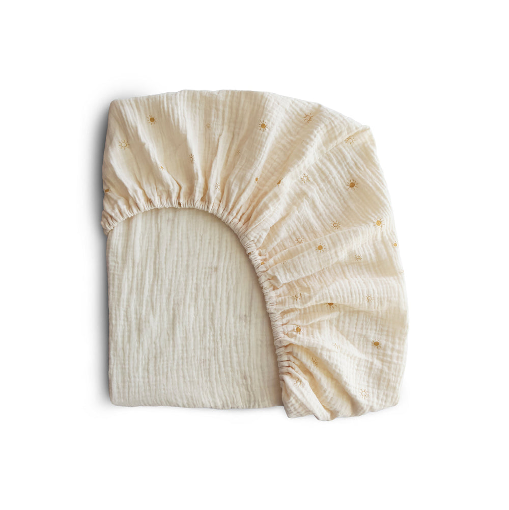 Mini Muslin Crib Sheet (Sun)