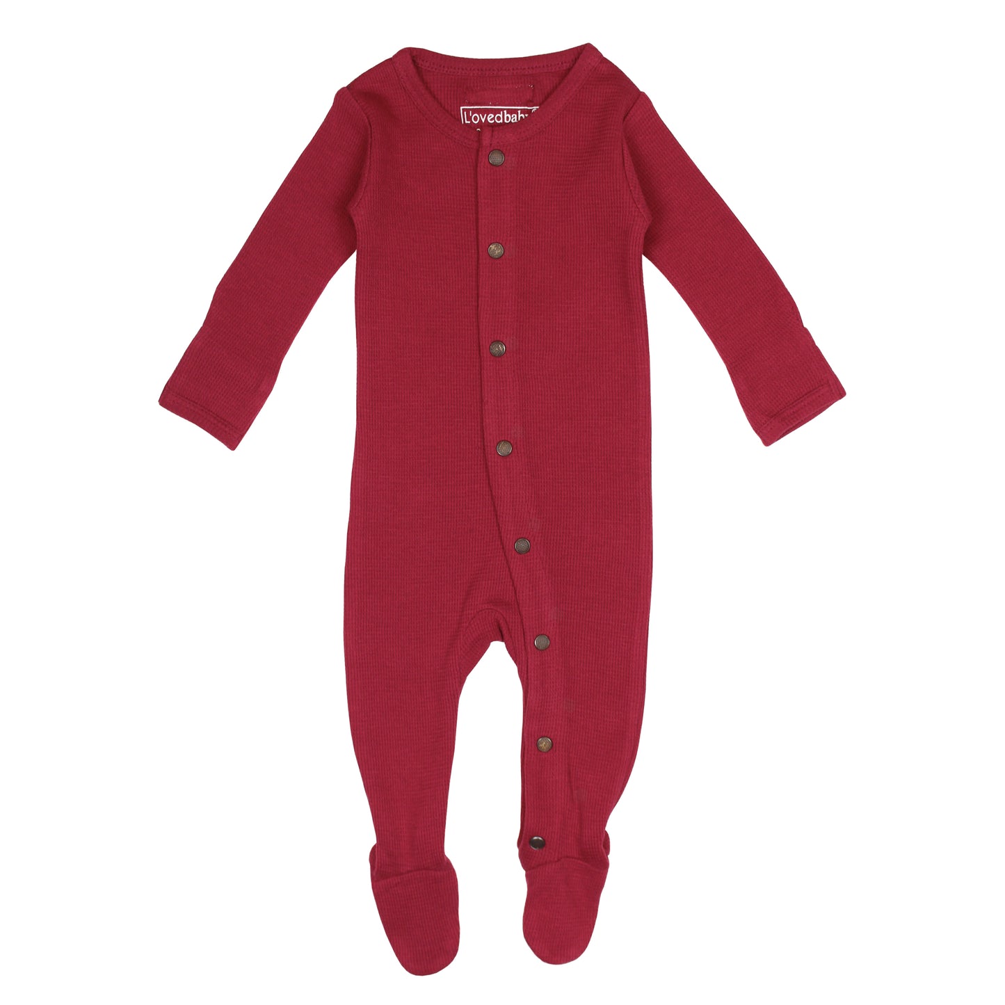 
                  
                    Organic Thermal Footie in Crimson
                  
                