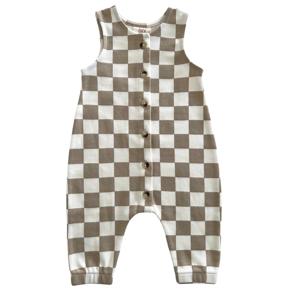 Tiramisu Checkerboard Organic Bay Jumpsuit