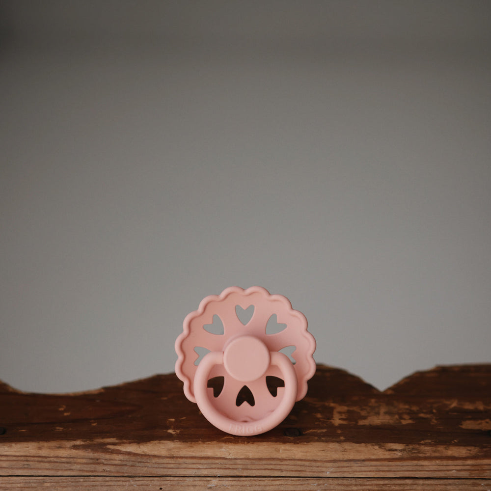 
                  
                    FRIGG Anderson Fairytale Natural Rubber Baby Pacifier - White Lilac/Pretty in Peach
                  
                