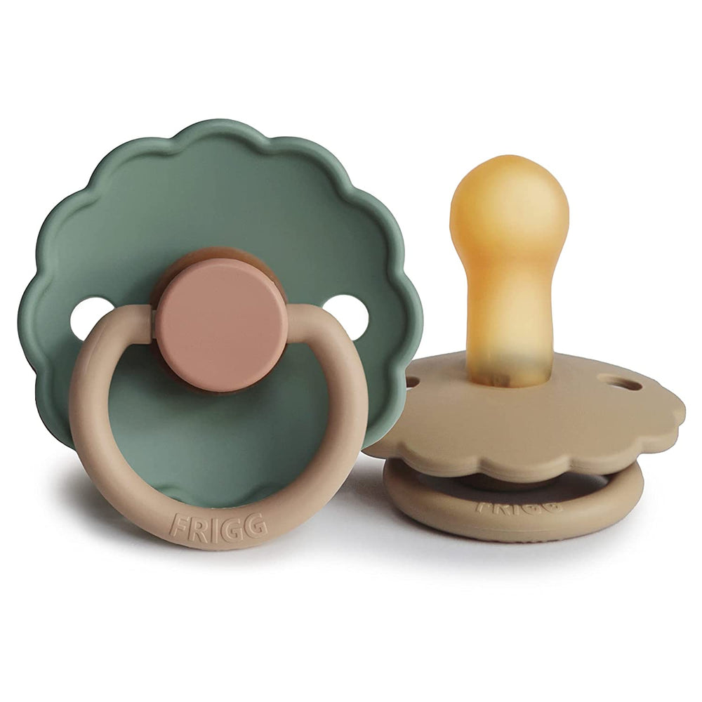 FRIGG Daisy Natural Rubber Pacifier - Willow/Croissant