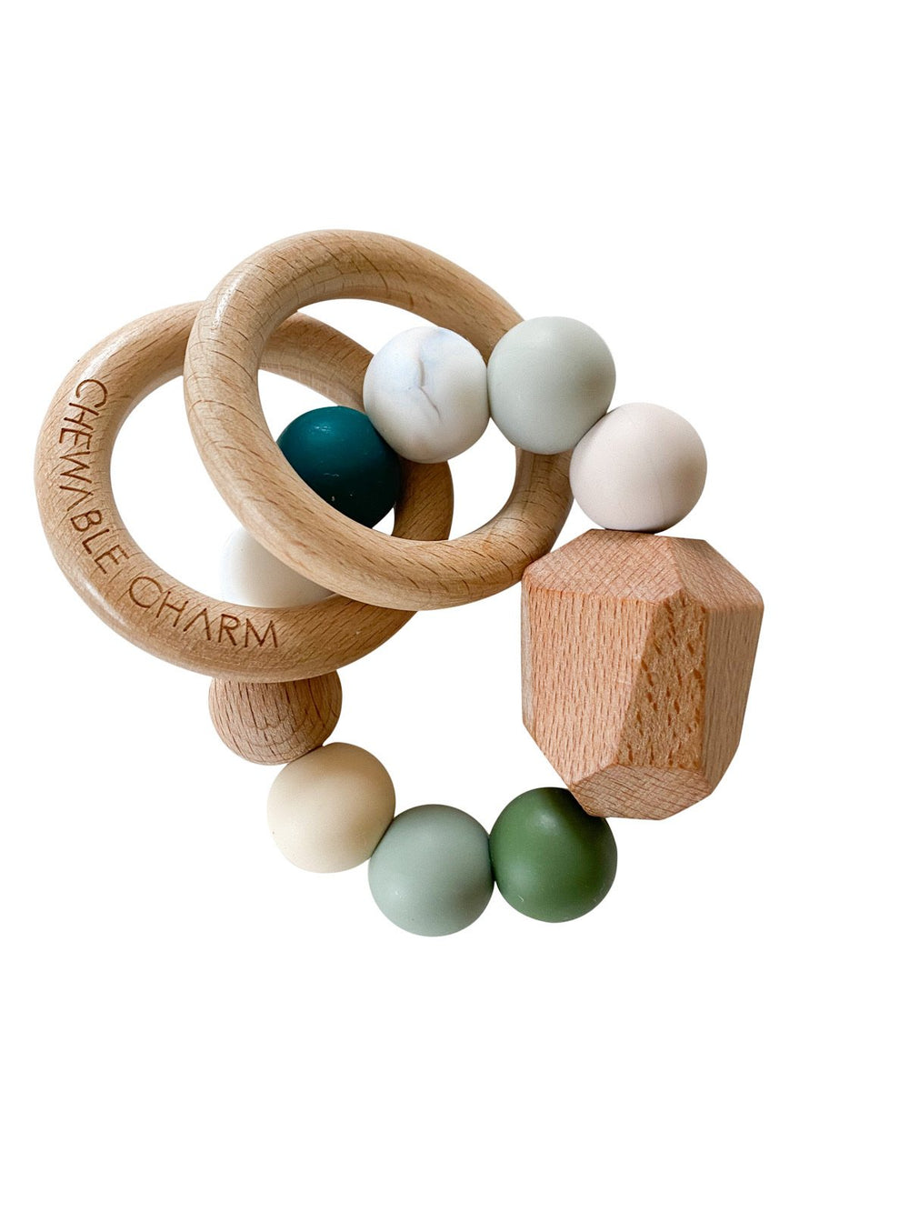 Hayes Silicone + Wood Teether Ring - Winter